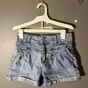 High-Rise Mom Jean Shorts
